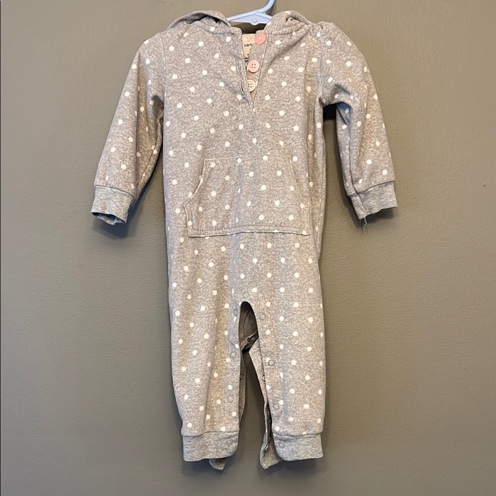 Cute Gray Onesie with Fox Design